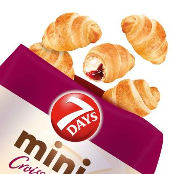 Mini Croissants Doubles Vanille et Griotte 7Days 185g 