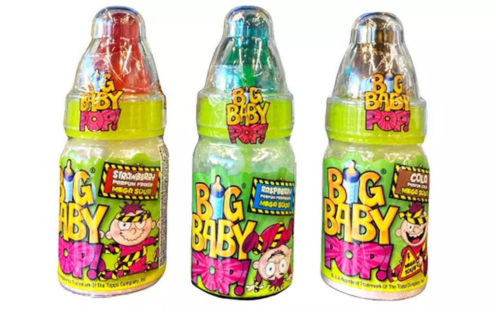 Bazooka Big Baby Pop Mega Sour 32g