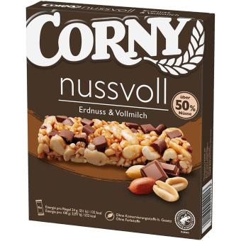 Corny Nutty Cacahuètes et lait entier 4x24g 