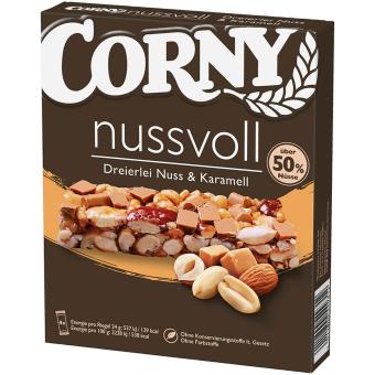 Corny Nutty trois façons de faire des noix et du caramel 4x24g 