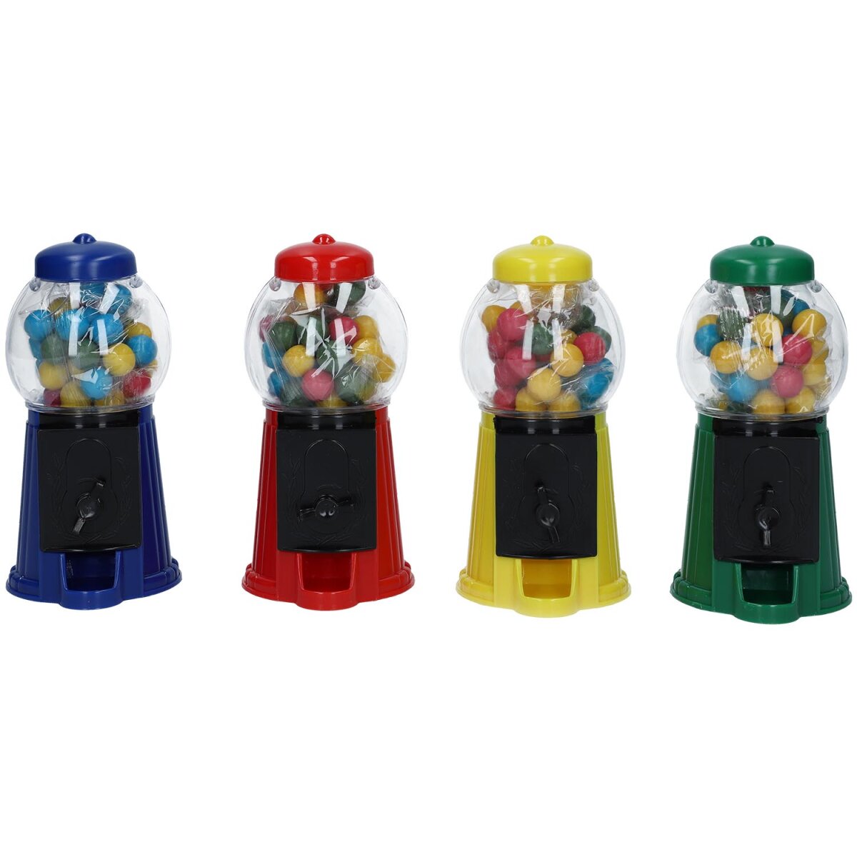 Sweet Flash Lot de 12 mini-machines à chewing-gum rechargeables de 13 cm