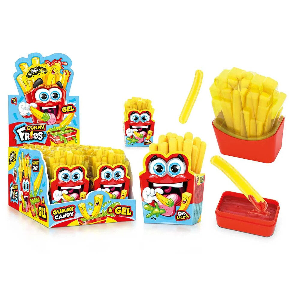 Frites gélifiées Johny Bee avec gel 12 pièces – des frites à grignoter !