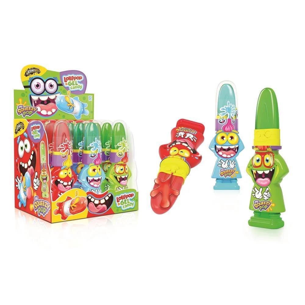 Johny Bee Mr Squeezy Pop 12 pièces PopLollipop &amp; Gel