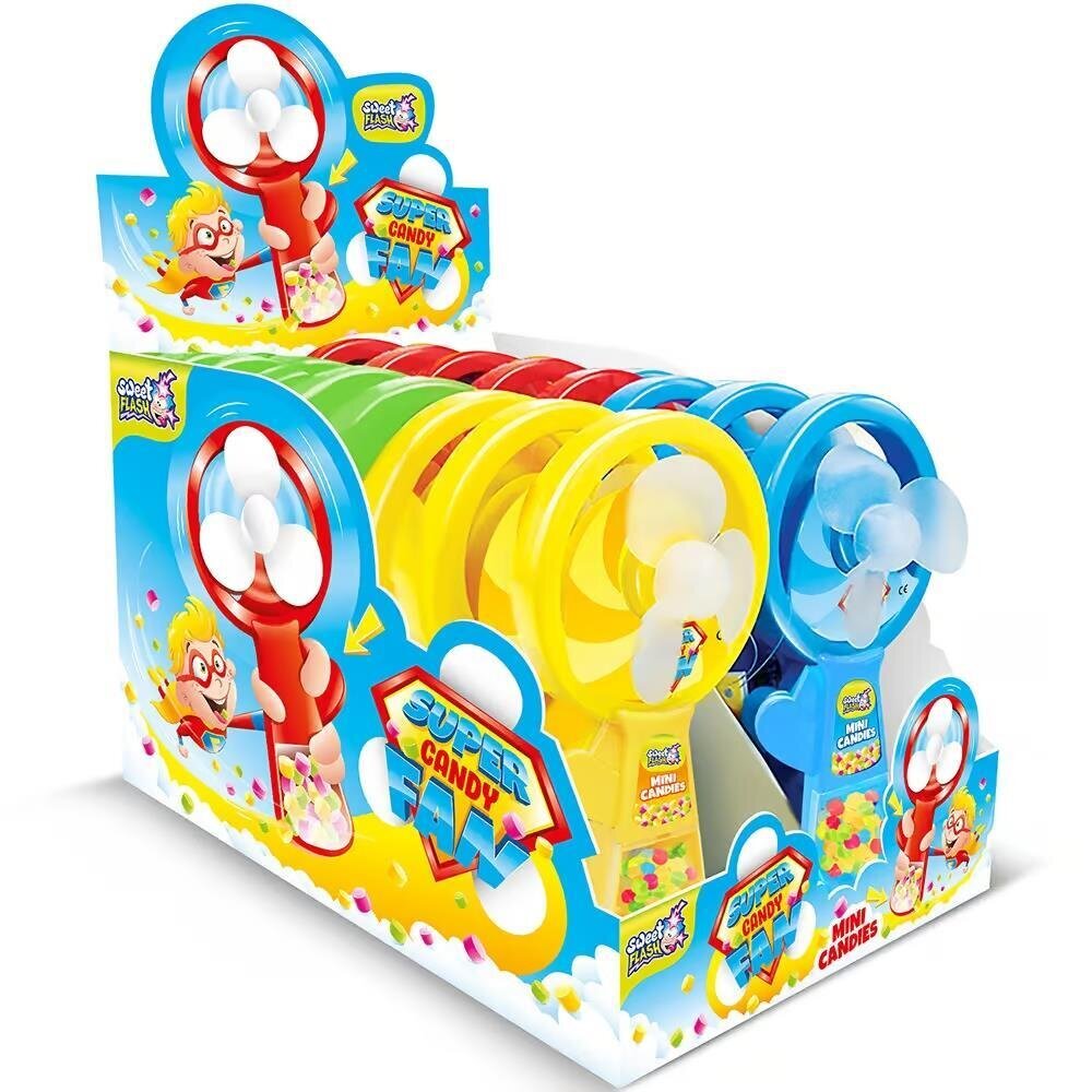 Sweet Flash Super Candy Fan 16 Stück mit kleinen Perlen Nachfüllbar
