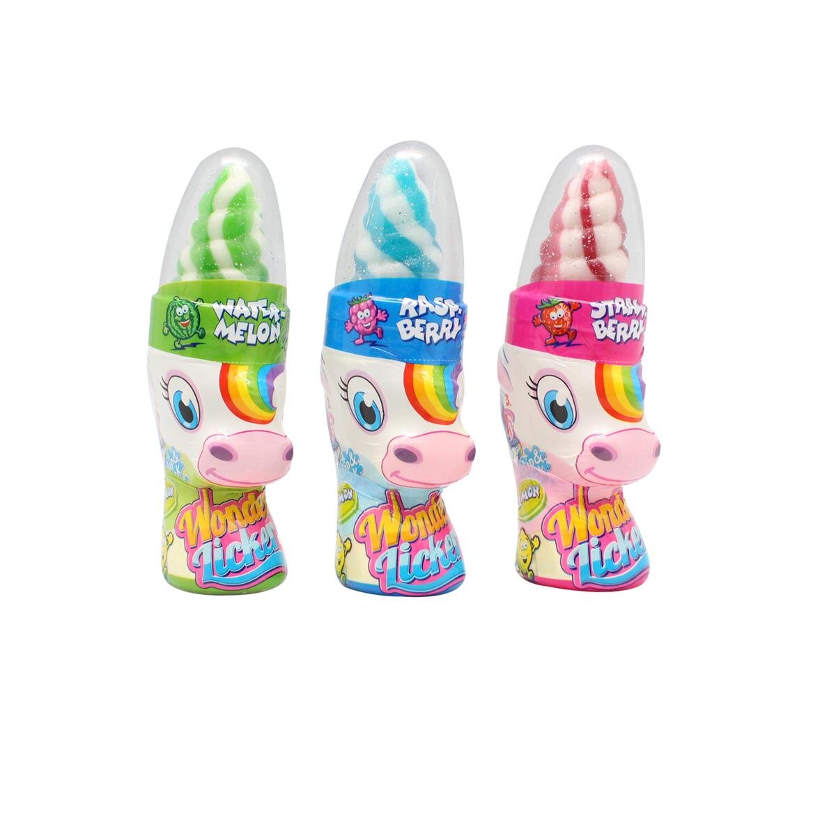 Sweet Flash Einhorn Wonder Licker, Lutscher, 50g mit saurem Pulver