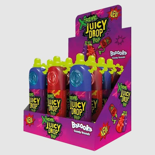 Bazooka Juicy Drop Pop Xtreme Sour 12x26g