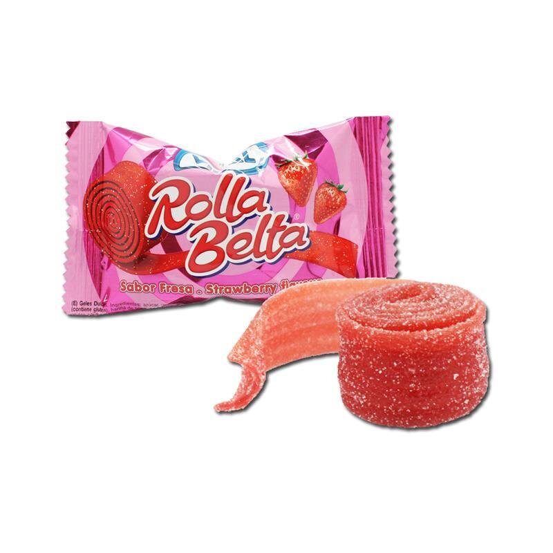 Vidal Rolla Belta rote Fruchtgummirolle, Erdbeergeschmack 19 g
