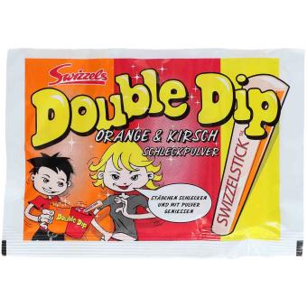 Swizzels Double Dip Schleckpulver, Orange & Cherry 18g Beutel